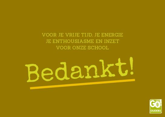 Bedankt