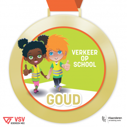 gouden medaille verkeer op school