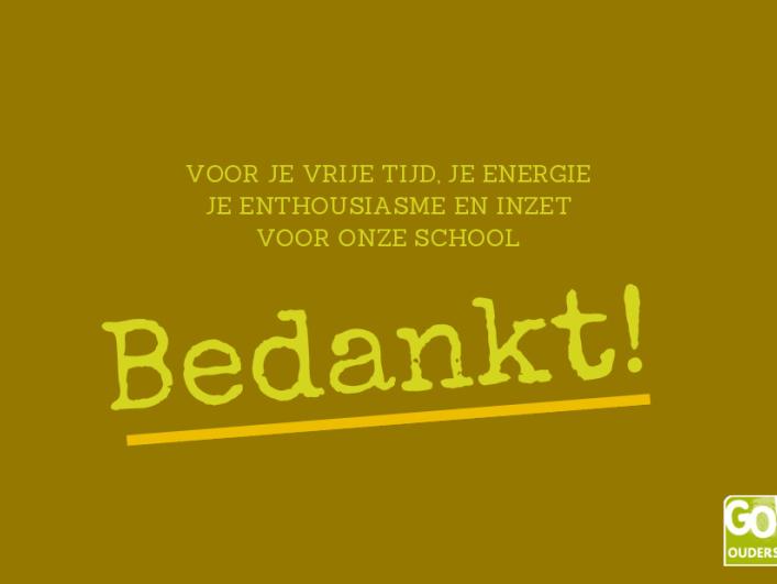 Bedankt!