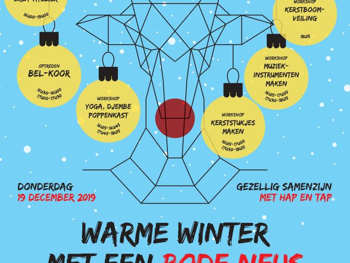 Warme winter met een rode neus